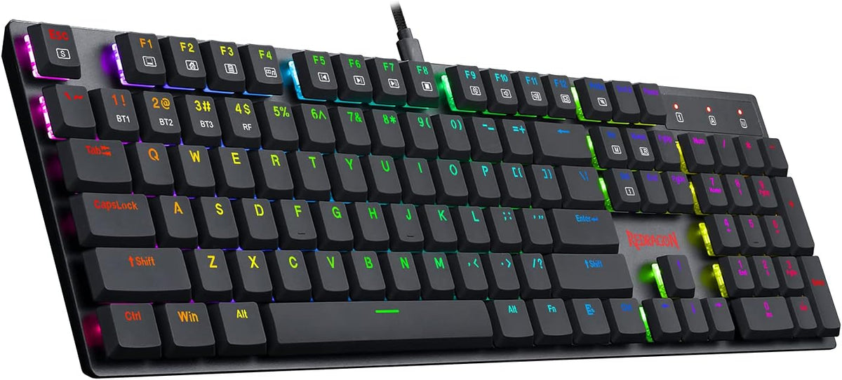 Wireless Bluetooth Mechanical Gaming Keyboard with RGB Backlit Blue Switches Pack of 2 Z748