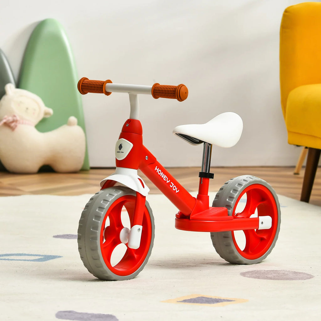 Kids Balance Bike with Feetrests Red A292