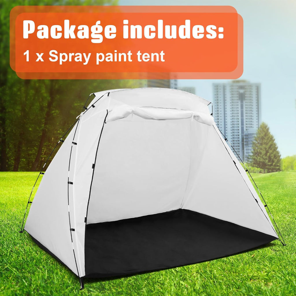 White 8.5 x 6 x 5.5 ft Portable Paint Booth Spray Paint Tent K34461