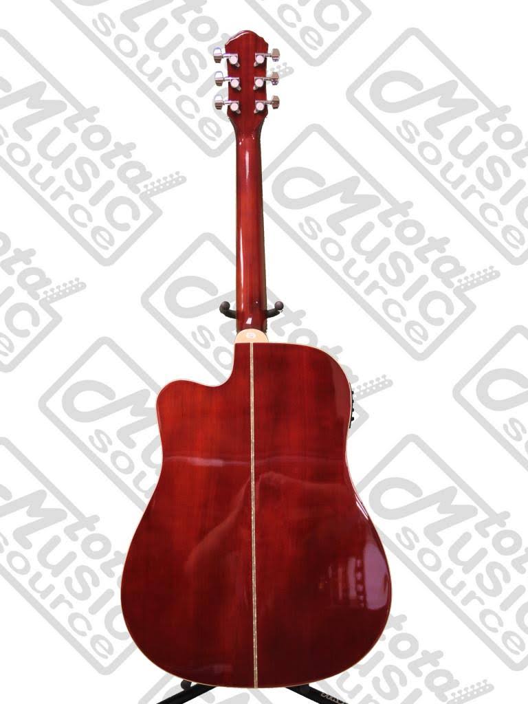 Flame Black Cherry Acoustic-Electric Guitar C186