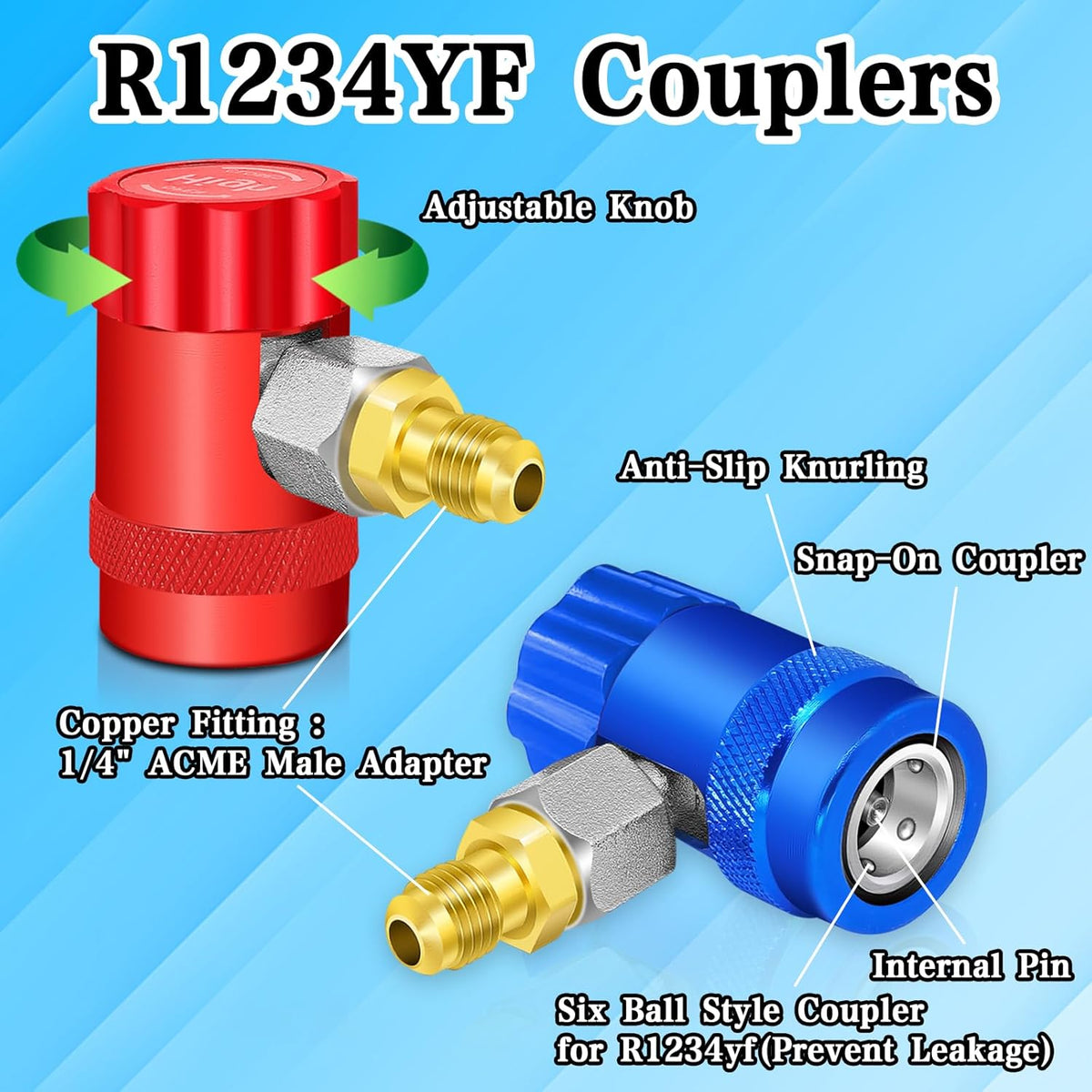 R1234yf Adapter Kit with Self-Sealing Can Taps F269532