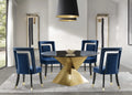 Velvet Upholstered Dining Chair Set of 2 O713