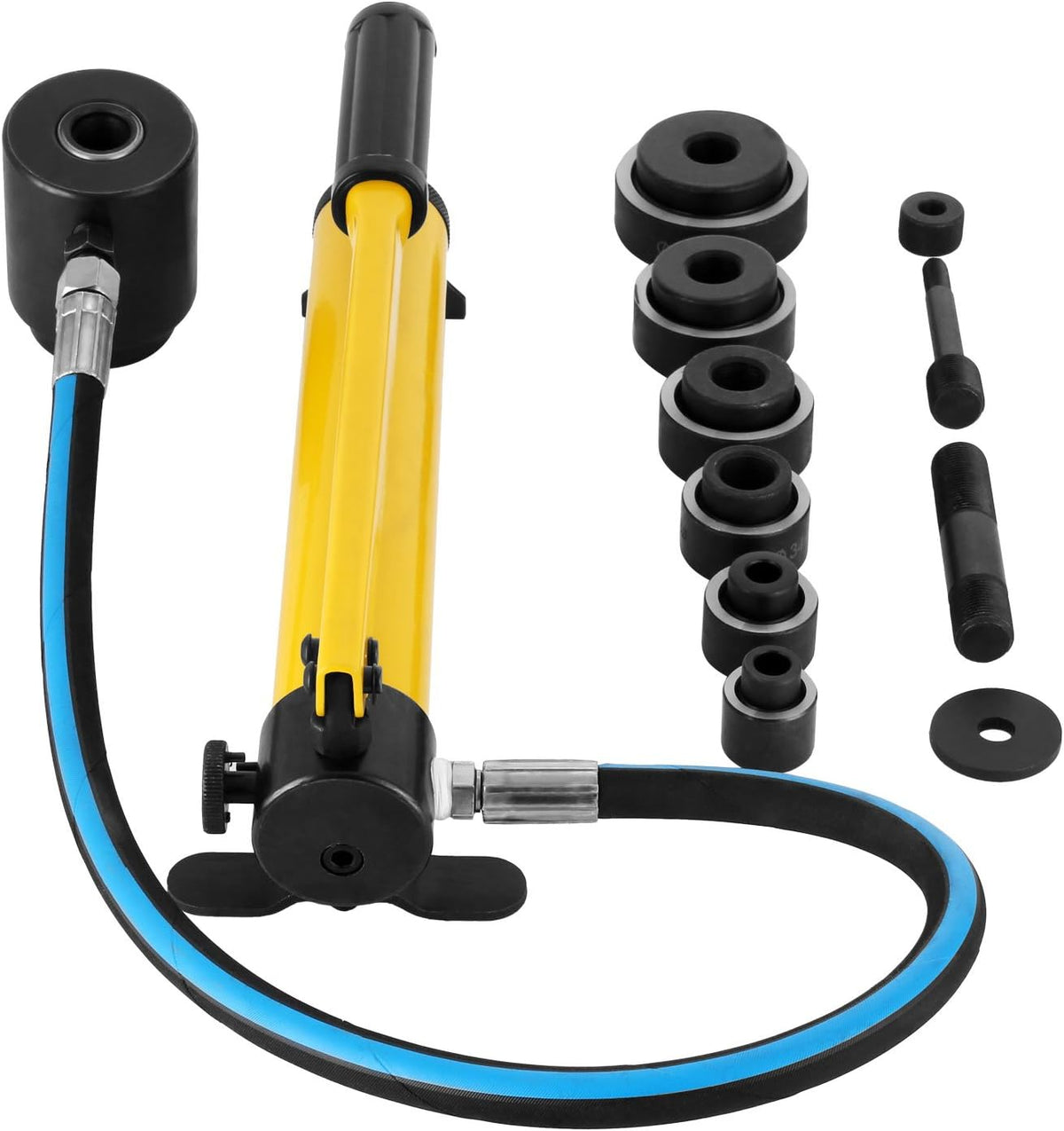 10 Ton Hydraulic Knockout Punch Driver Tool Kit with 6 Dies E614652