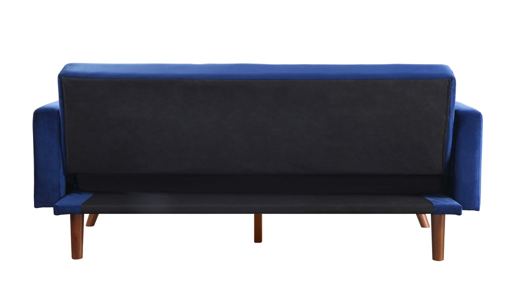 Blue Velvet Adjustable Sofa D7112