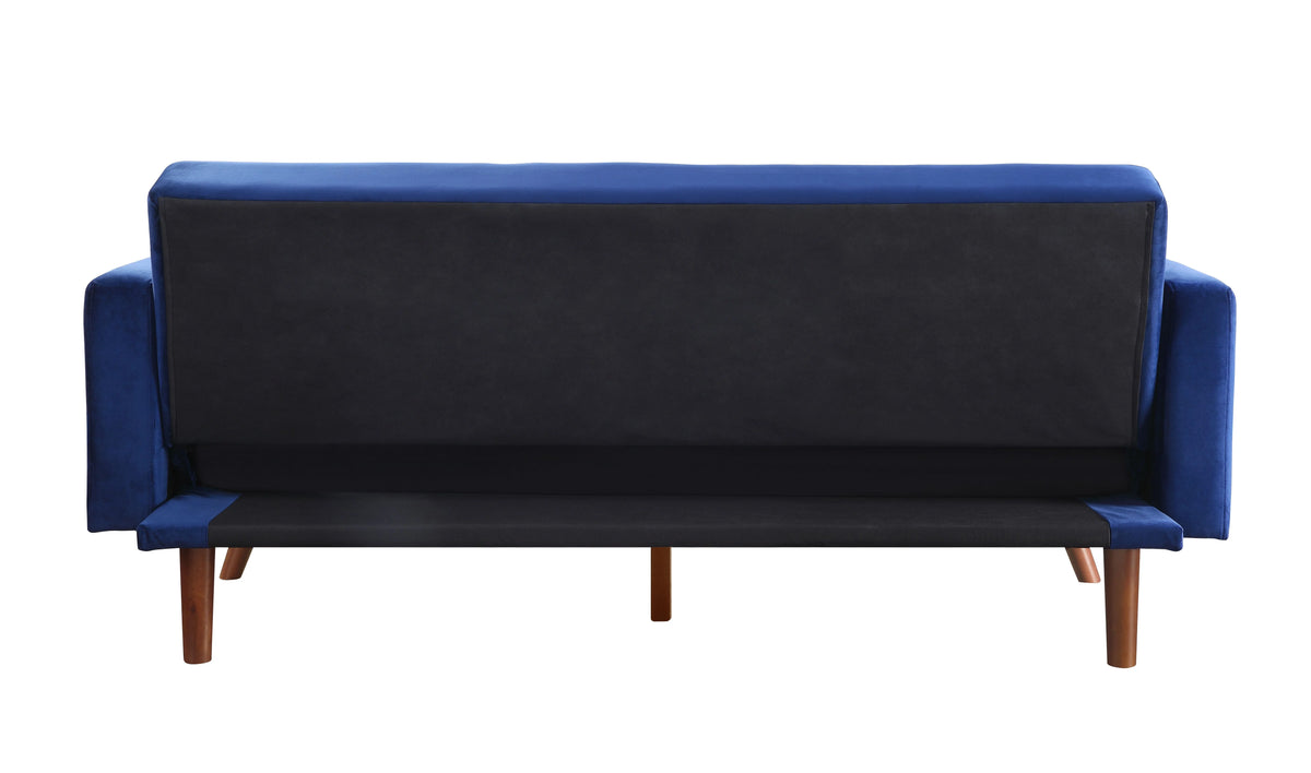 Blue Velvet Adjustable Sofa D7112