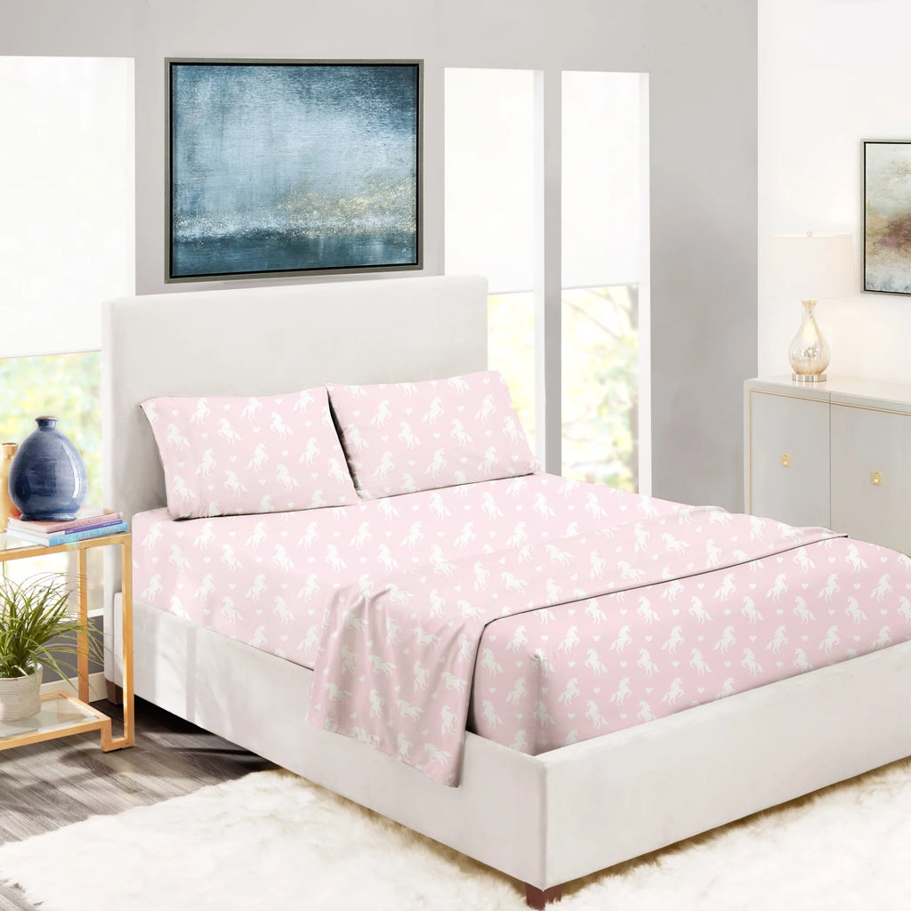 Pink 3-Pieces Microfiber Twin Sheet Sets S5279