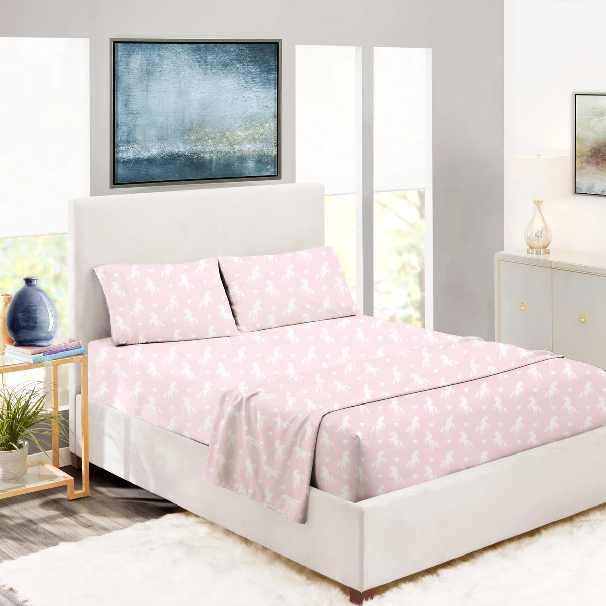 Pink 3-Pieces Microfiber Twin Sheet Sets S5279