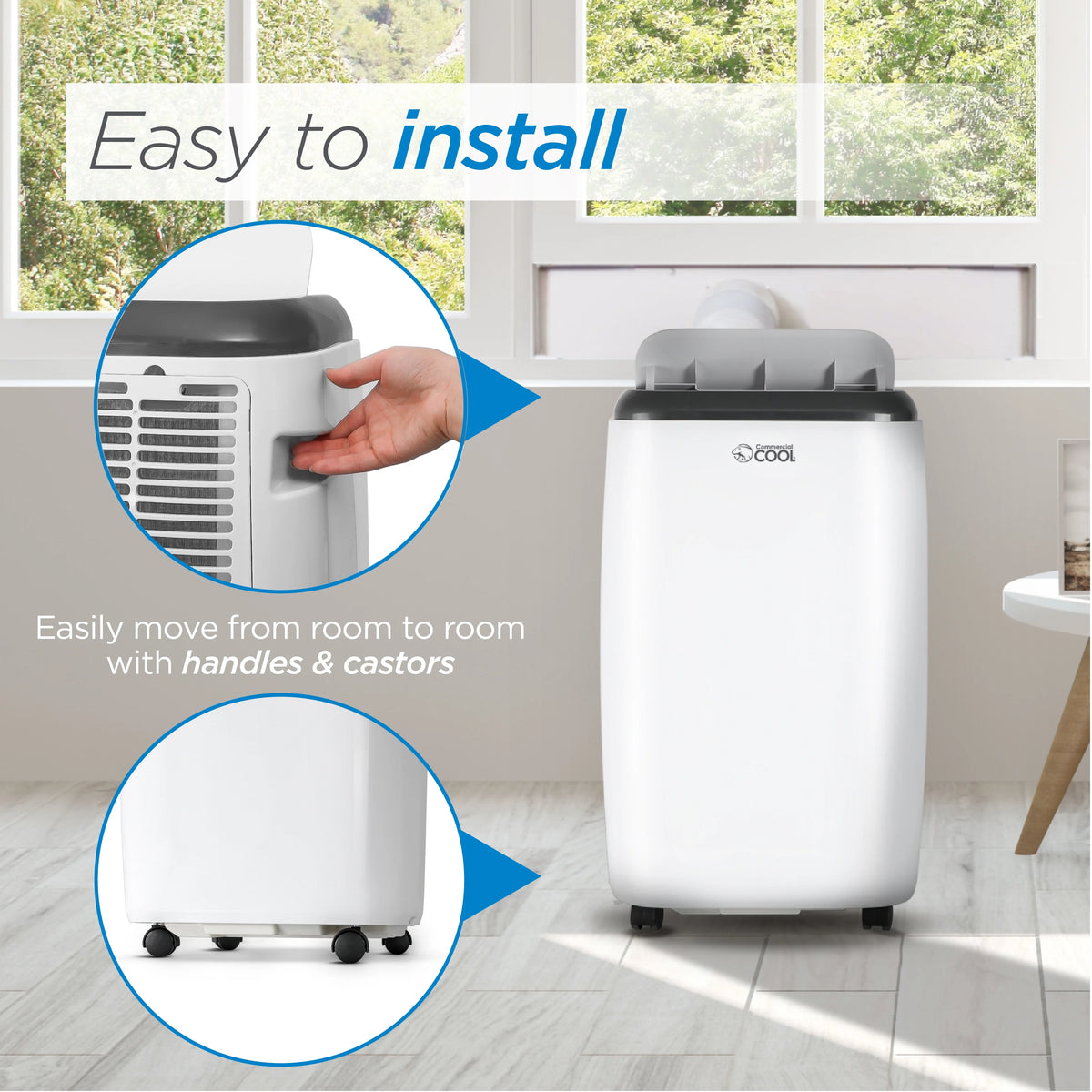 8,000 BTU Portable Air Conditioner with Remote Control, White T110810