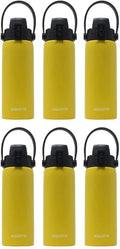 6-Pack Lemon Yellow 21 Ounce Stainless Steel Double Wall Insulated Sports Water Bottle M49109