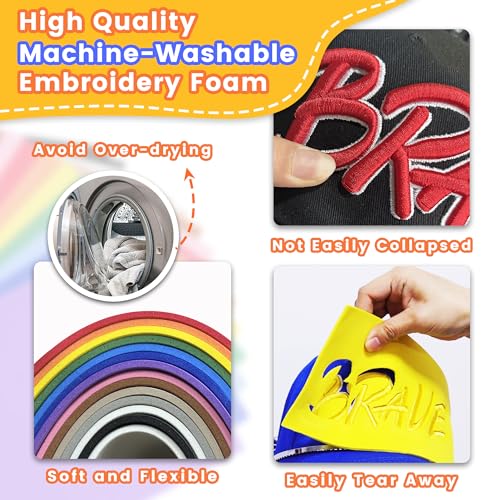 15 Pc 3mm Embroidery Puffy Foam 9"x12" Z389672