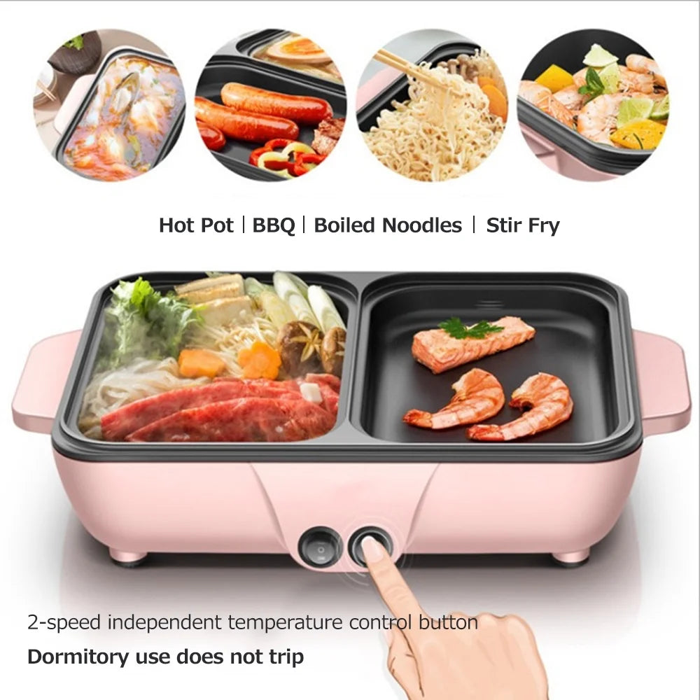 Electric Grill Pan 2L 1200W Barbecue Machine I178