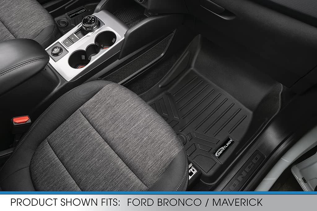 Black 2 Row Floor Mat Liner Set for Ford Maverick S18699