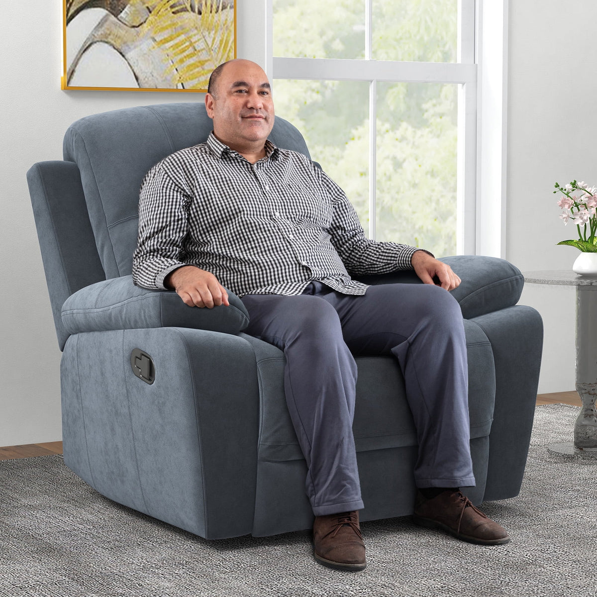 Gray Fabric Recliner Chair I70796