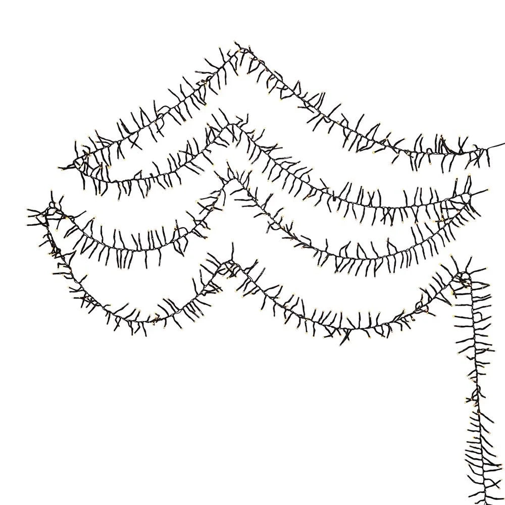 3000-Light 98-Foot Cluster Garland with Warm White LED Lights N77801