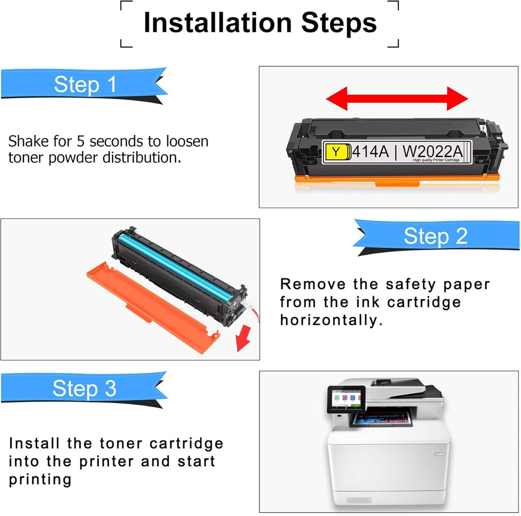 414A Compatible Toner Cartridge for HP Color Pro MFP M479fdw M454dn M454dw M454nw M453-M454 Series Printer D696086