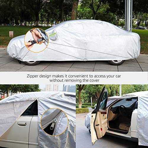 Silver Weatherproof Car Cover 150D Oxford W40152