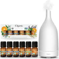 Organic Essential Oils Set with White Ceramic Diffuser R85633