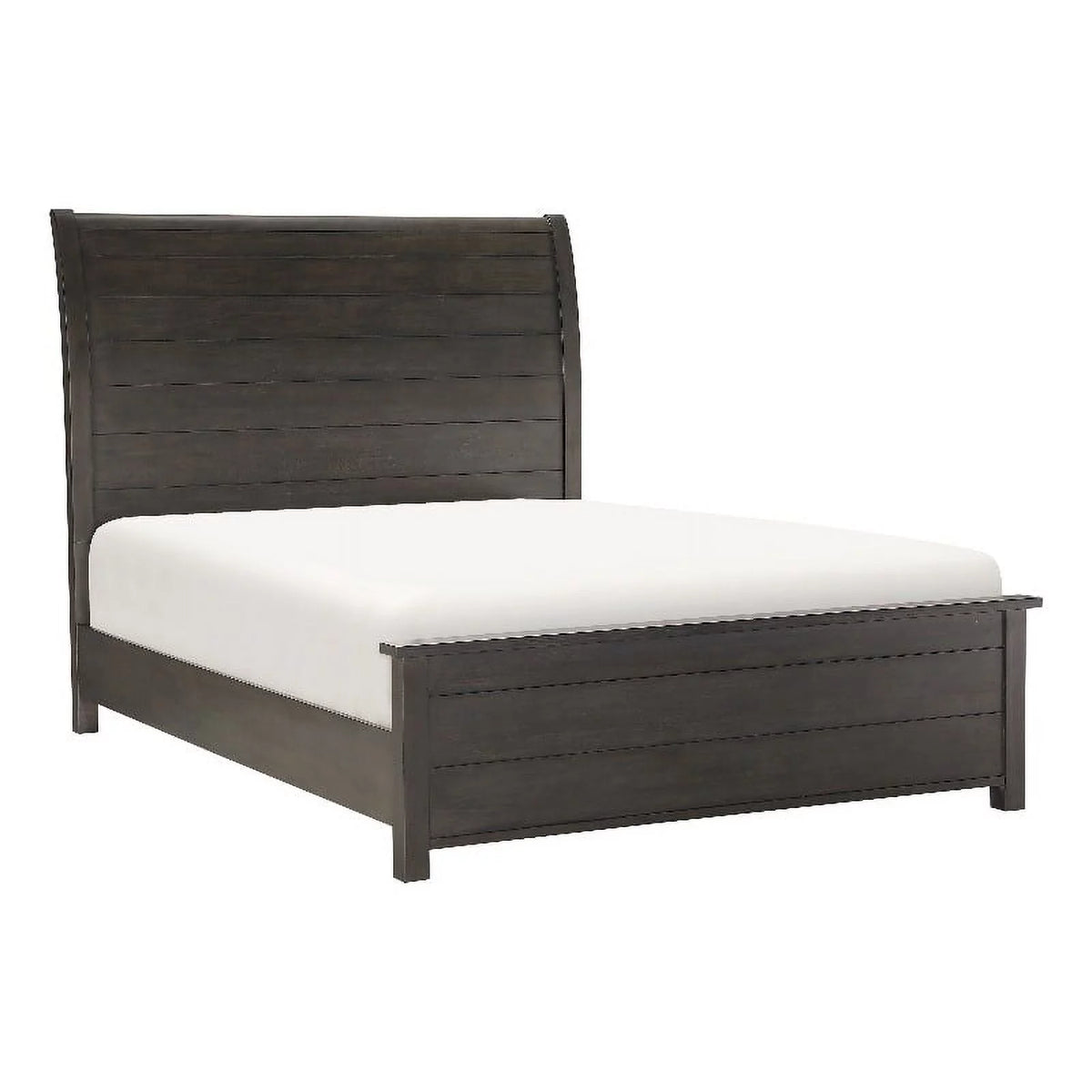 California King Sleigh Bed in Dark Cherry A8547