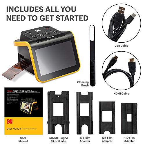 Film & Slide Scanner with 5" LCD Screen, 22MP JPEG Photos X2605