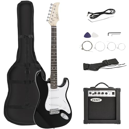 39" Full Size Electric Guitar with Amp Case and Accessories Pack Blue C989