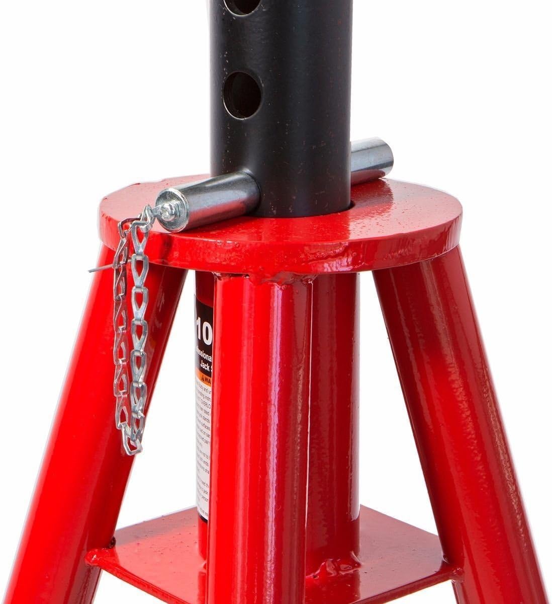 Set of 2 10-Ton High Jack Stand Pin Type Stand W703272