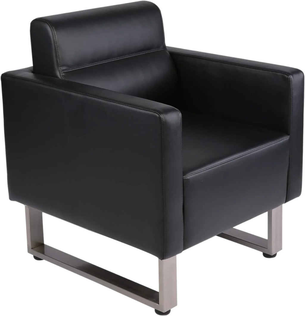 Upholstered Faux Leather Accent Chair N248