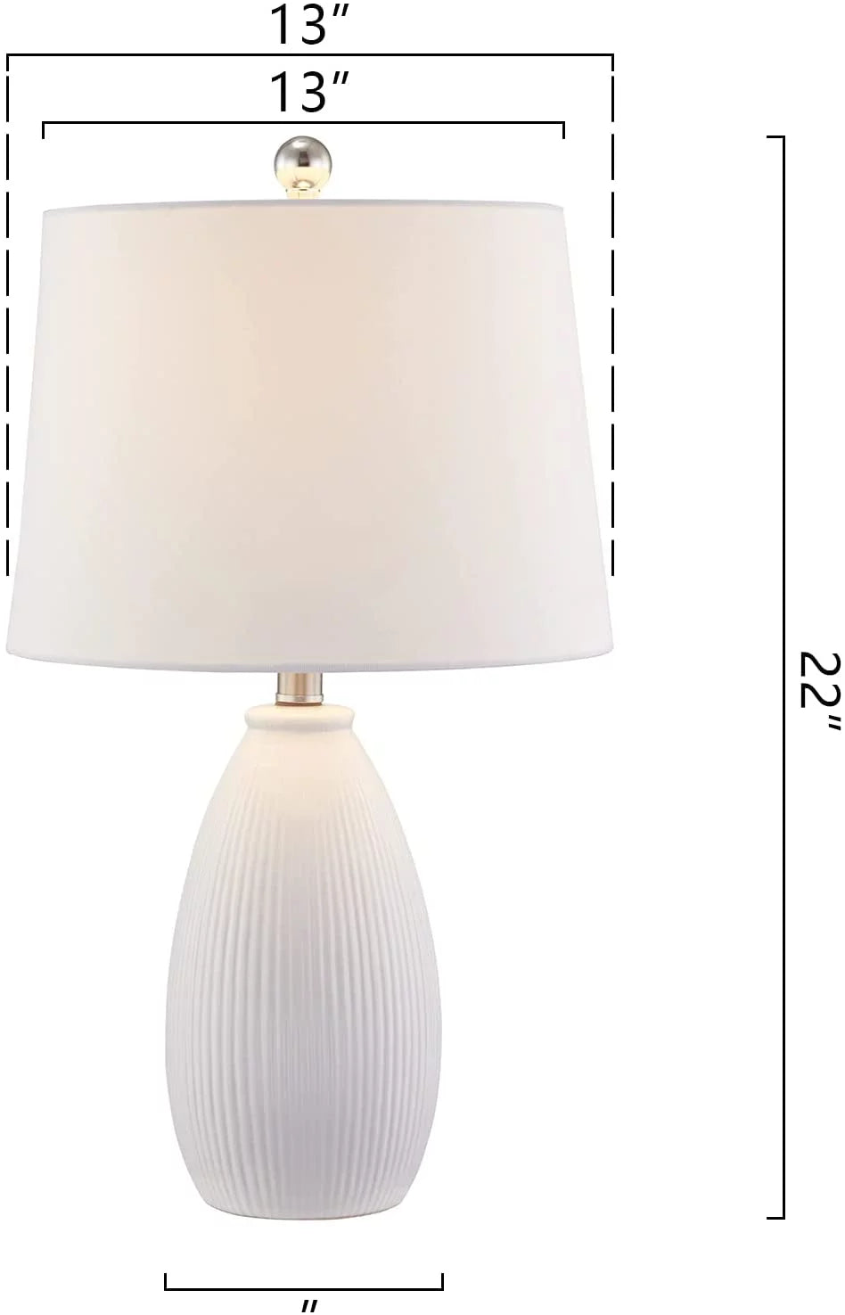 Table Lamps Set of 2 White Ceramic I193132