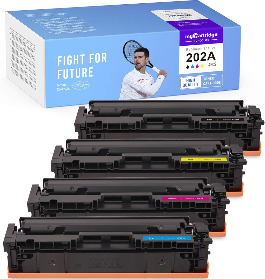 Compatible Toner Cartridge Replacement for HP 202A CF500A CF501A CF502A CF503A (4-Pack) W788413
