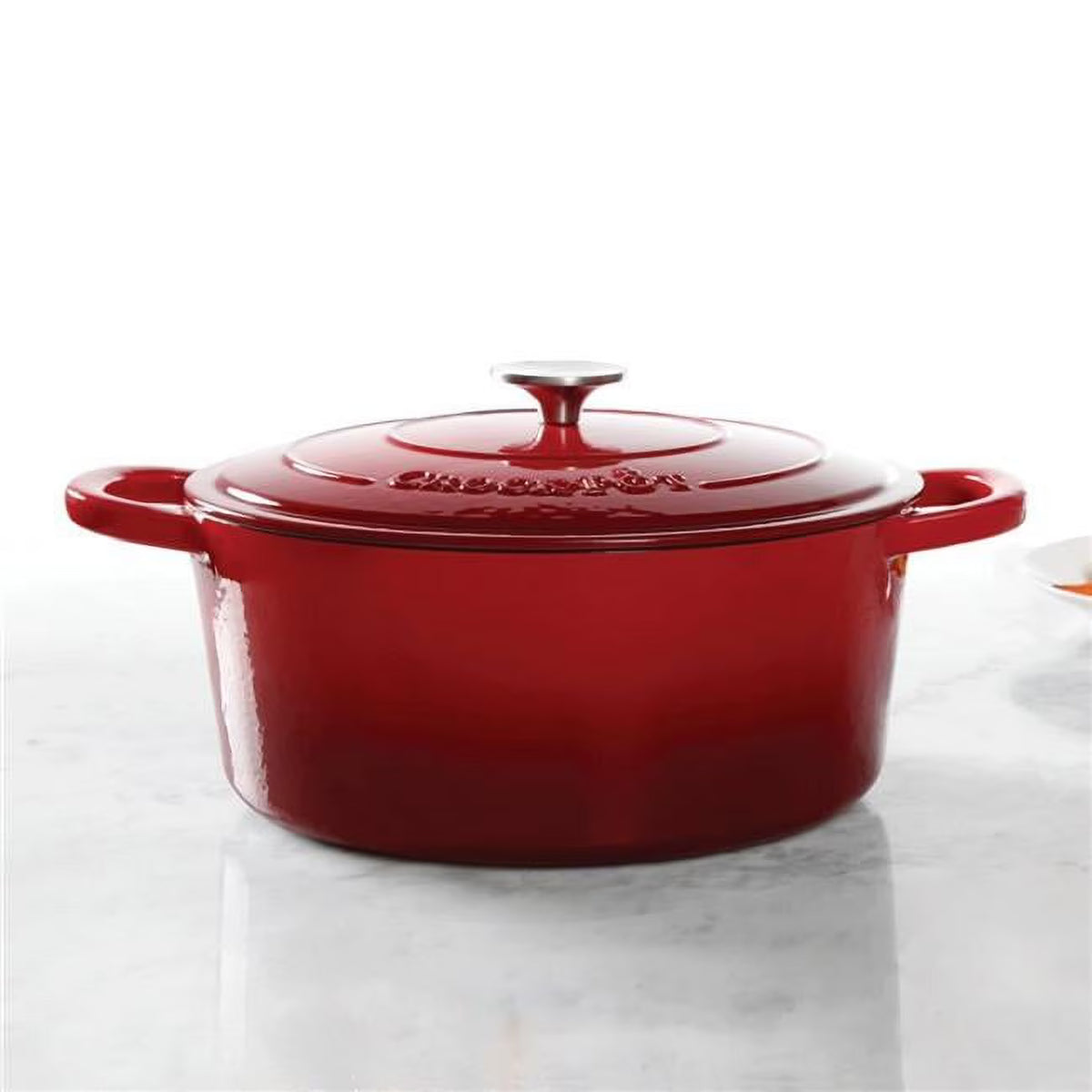 Red 7 qt Oval Dutch Oven Crock Pot Q3571
