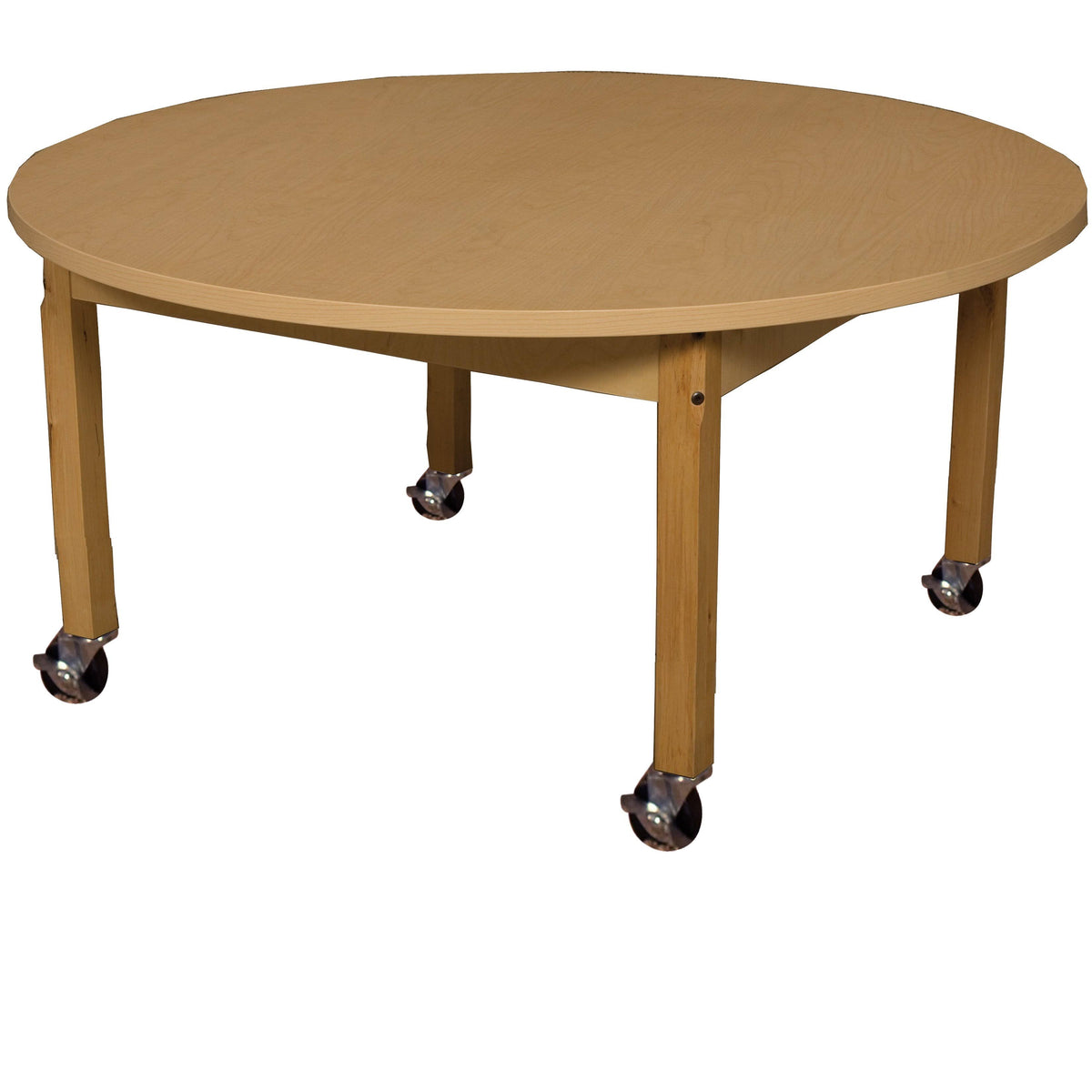 48x22 Round High Pressure Laminate Table with Hardwood Legs O7605