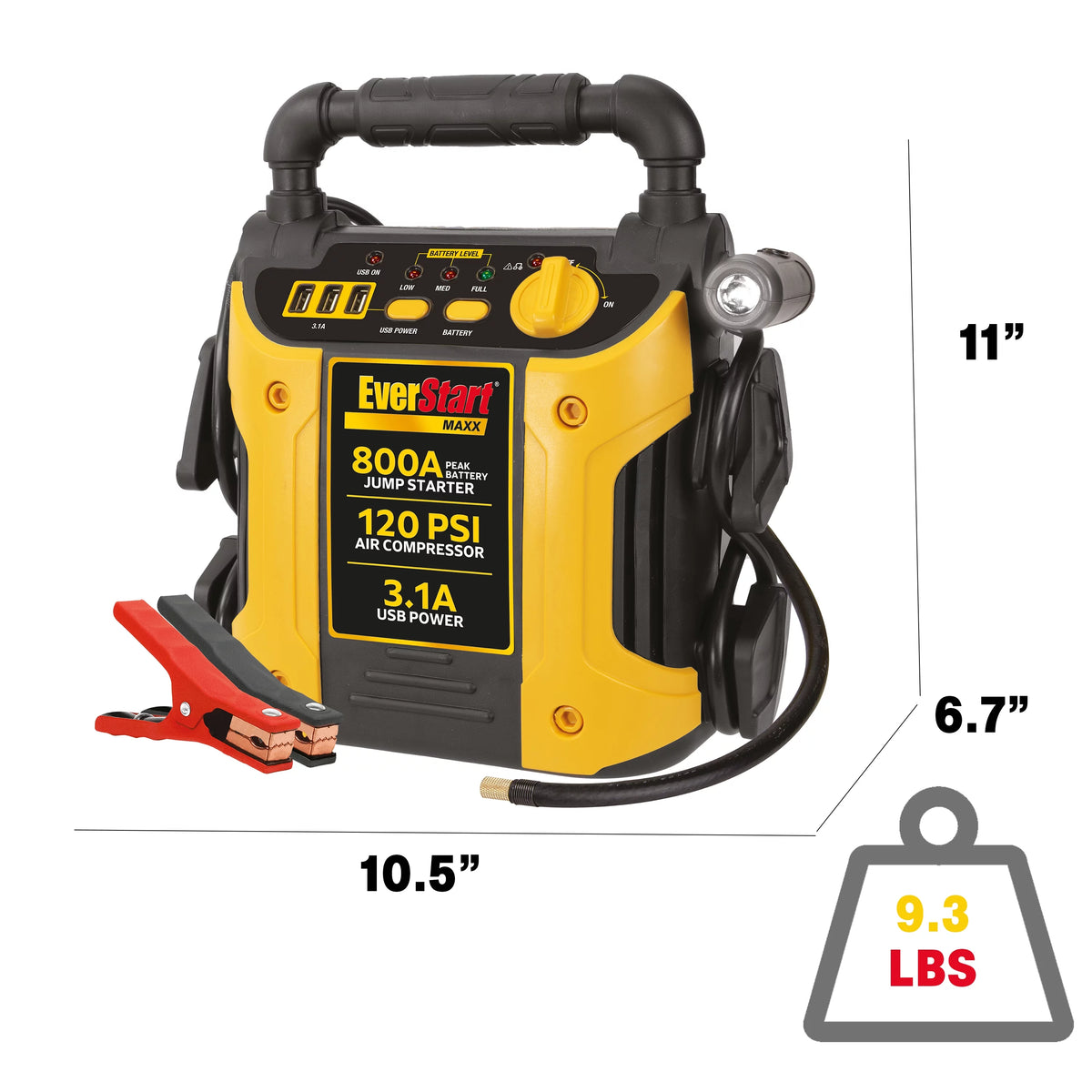 800 Peak Amp Jump Starter with 120 PSI Compressor L783444