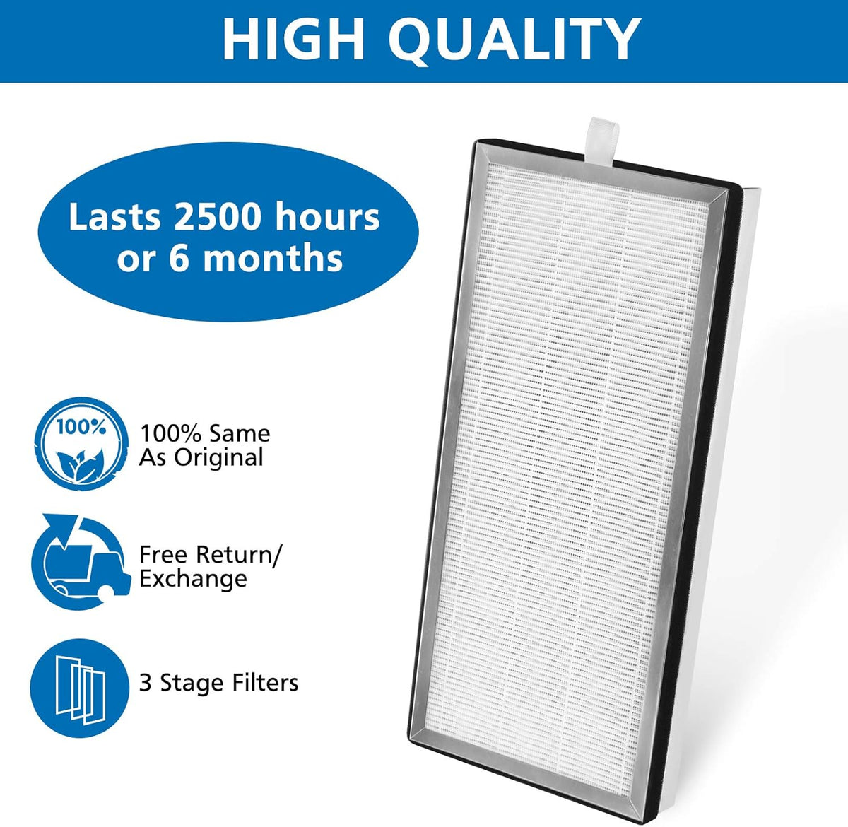 H13 True HEPA Replacement Filter Pack of 2 R7173