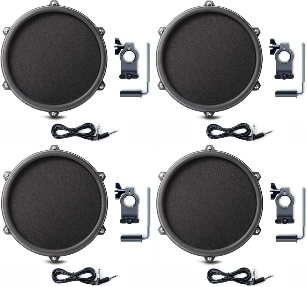 8 Inch Single-Zone Mesh Tom Pad with Clamp and 10ft Trigger Cable Bundle H65090