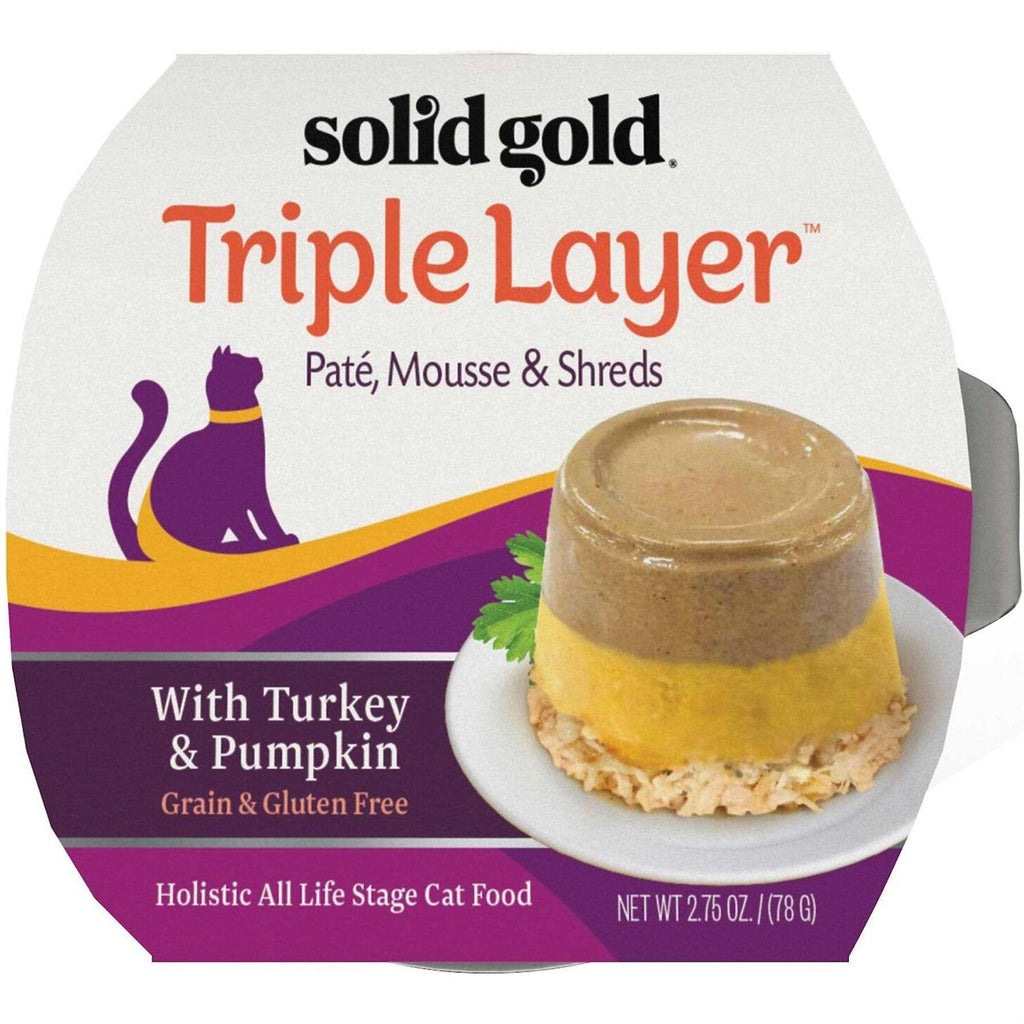Solid Gold Triple Layer Pate Mousse & Shreds Pumpkin Cat Food M736366