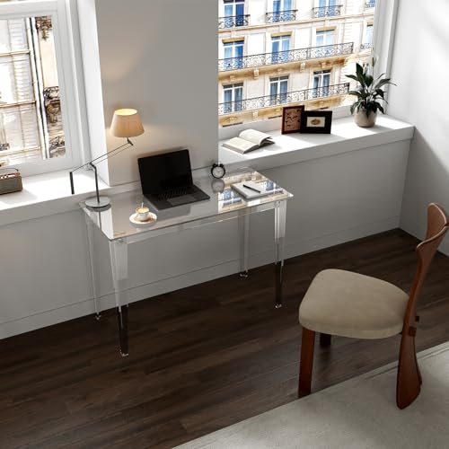 43.3 Inch Clear Acrylic Computer Desk D14296