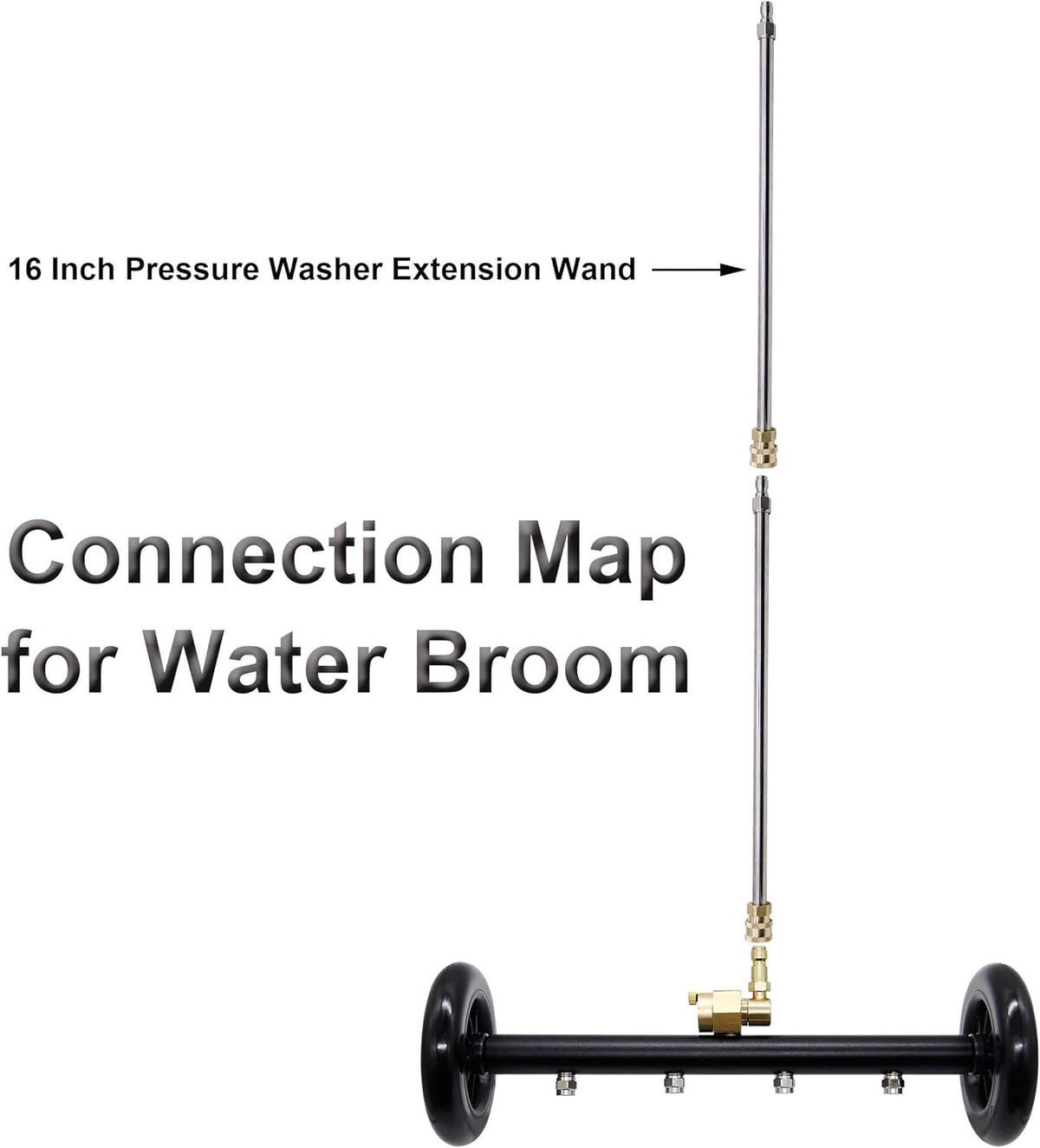 16 Inch Undercarriage Cleaner for Pressure Washer, 4000 PSI U15868