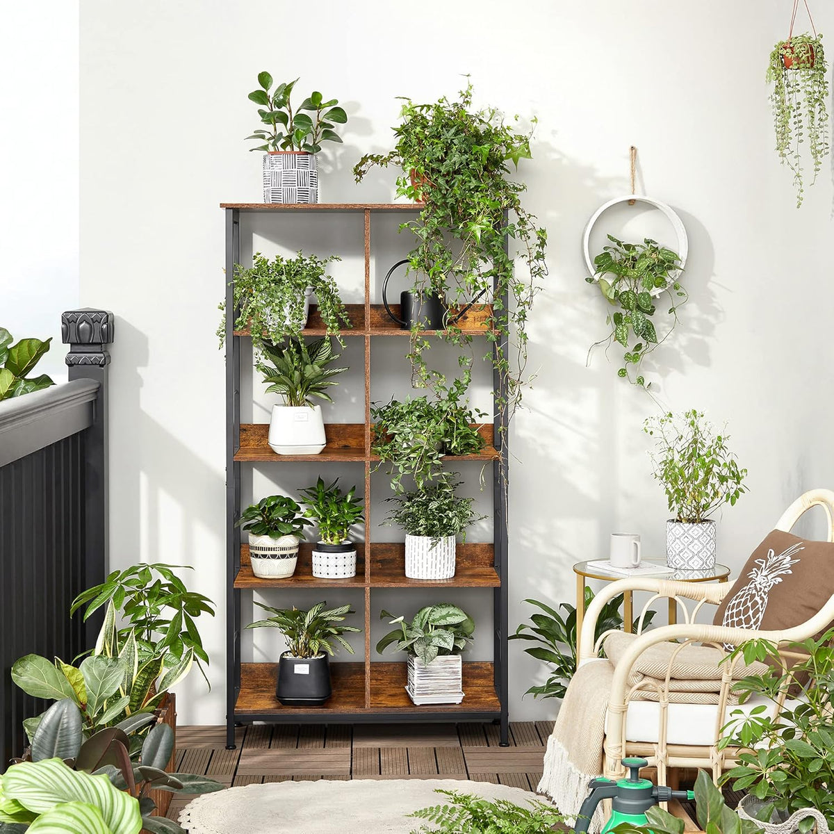 4-Tier Bookcase with 8 Cubes J560
