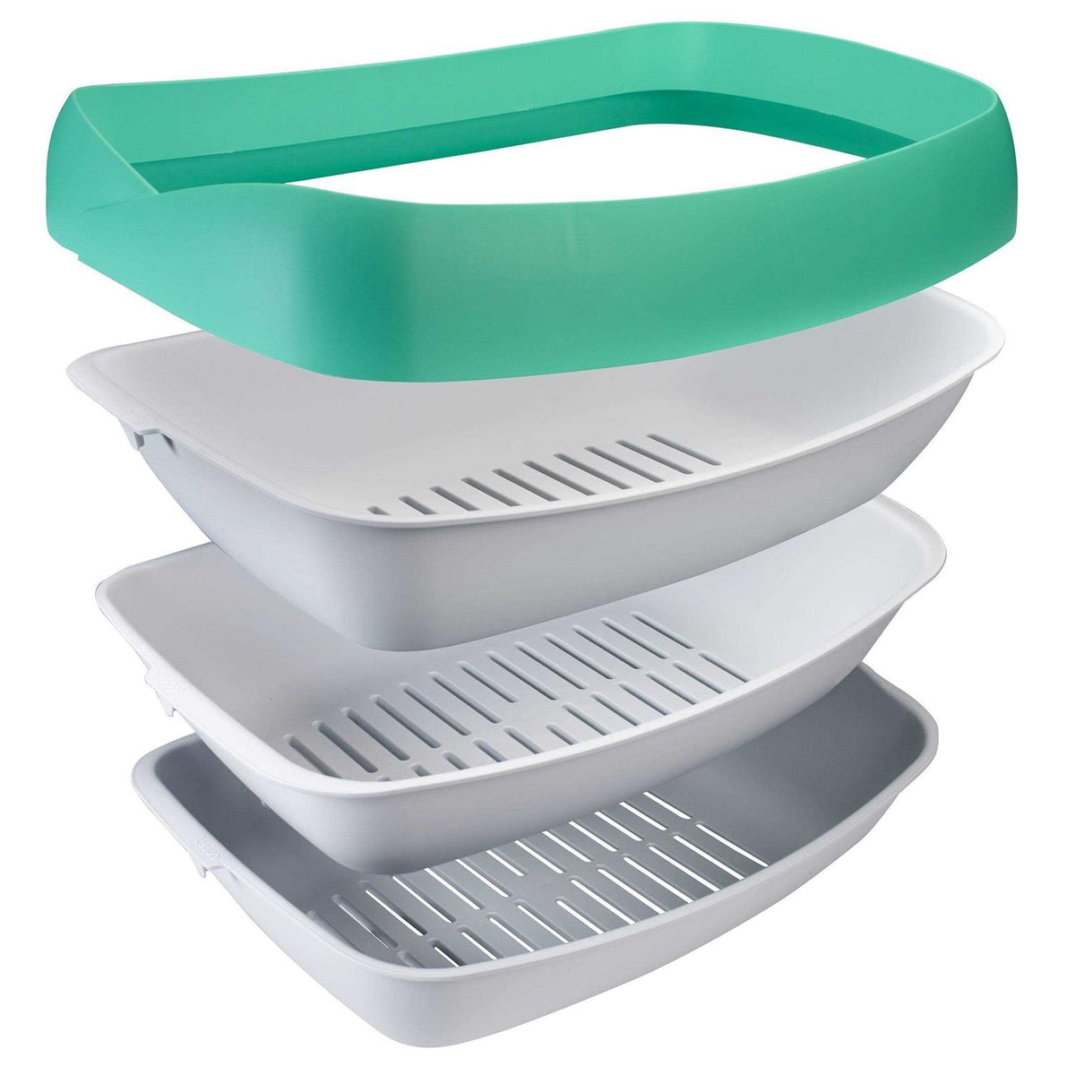 3 Sifting Tray Cat Litter Box with Non-Stick Coating A58487