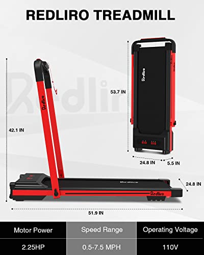 Under Desk Treadmill, 2 in 1 Motorized Portable Foldable Walking Pad with Remote Control Q477670