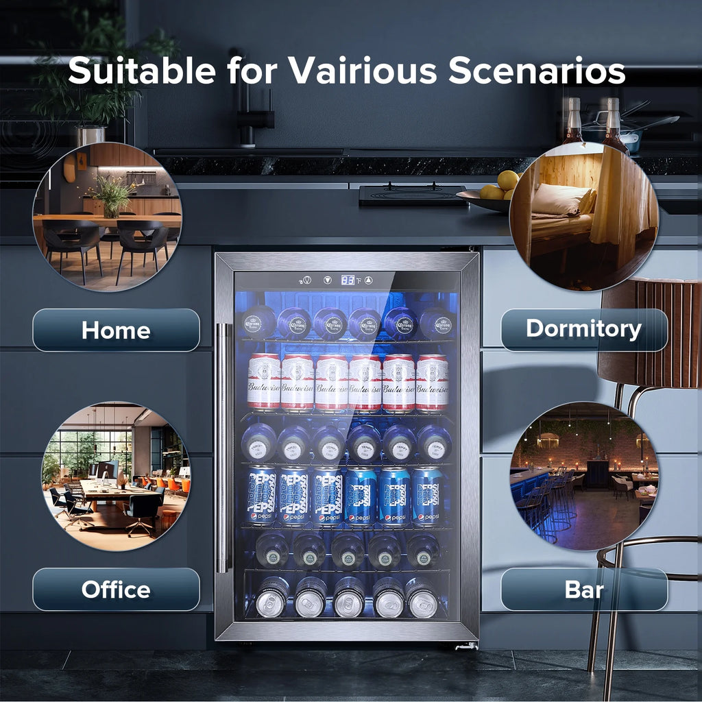 4.4 Cu.ft Beverage Refrigerator Cooler with Glass Door Z31287