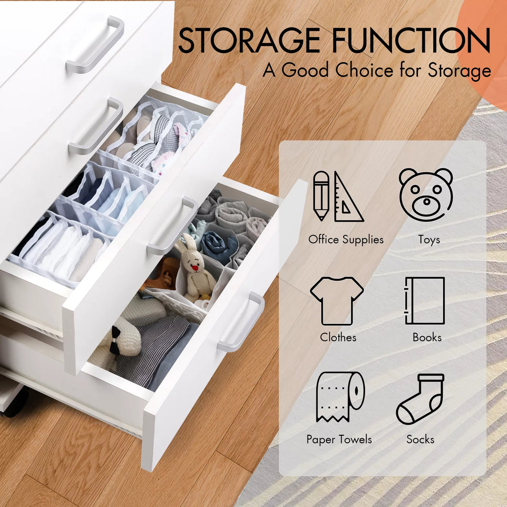 White 5 Drawer Storage Dresser H27232