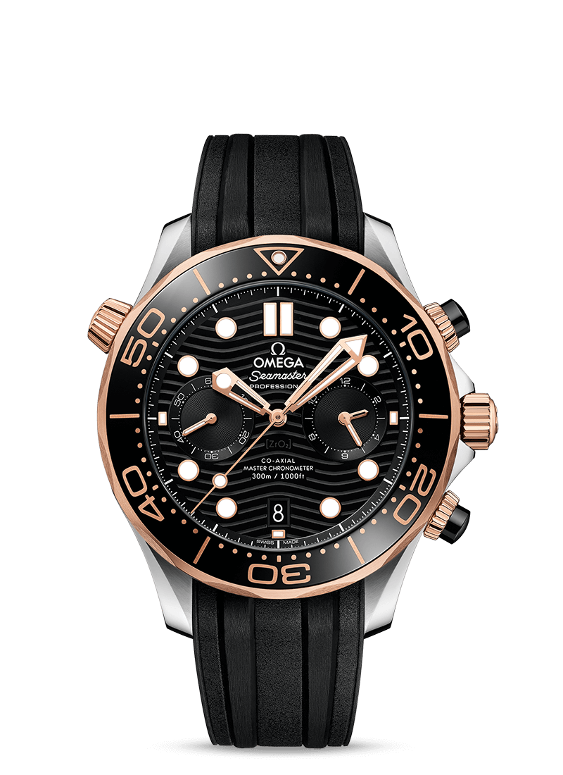 Black 44mm Chronograph Diver I428