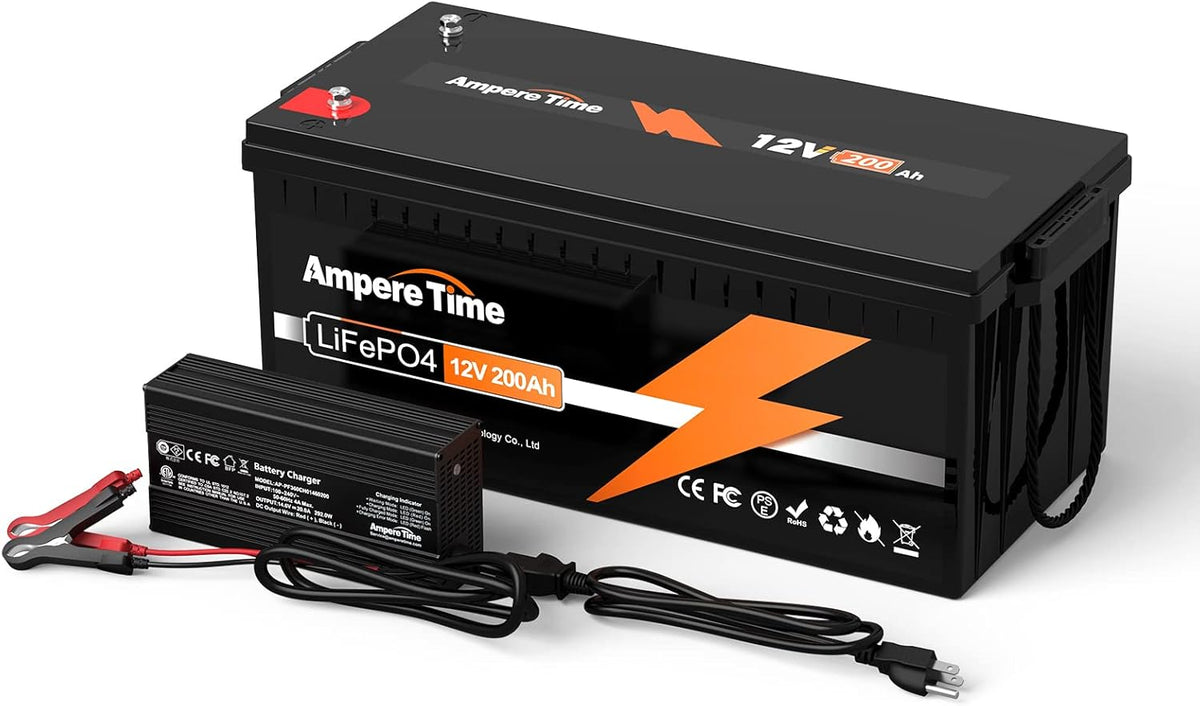 12V 400Ah LiFePO4 Battery with 250A BMS and 14.6V 40A Charger C443