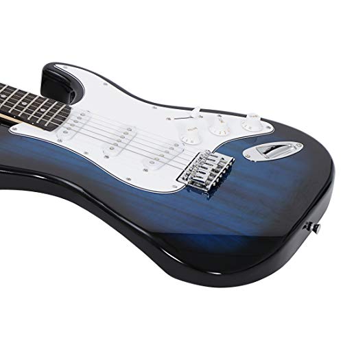 39" Full Size Electric Guitar with Amp Case and Accessories Pack Blue C989