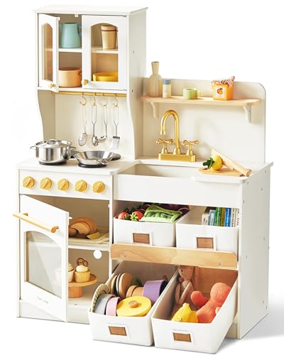 Wooden Toy Kitchen with Stove, Sink & Accessories G6345