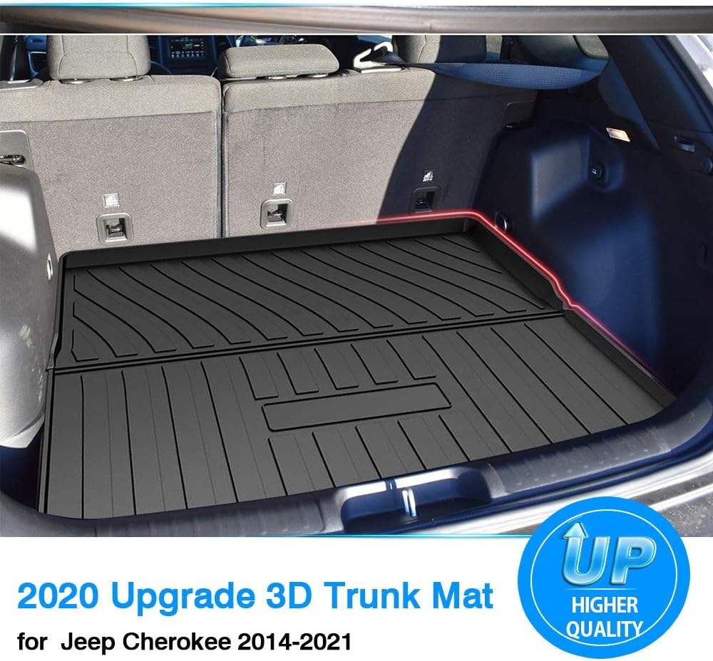 Custom Fit Cargo Liner Trunk Mat for Jeep Cherokee 2014-2021, Pack of 2 U27393