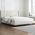 Queen Platform Bed with Upholstered Headboard D73664