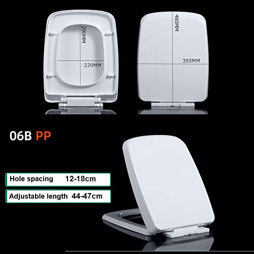 Square Toilet Seat with Adjustable Hinges Y557