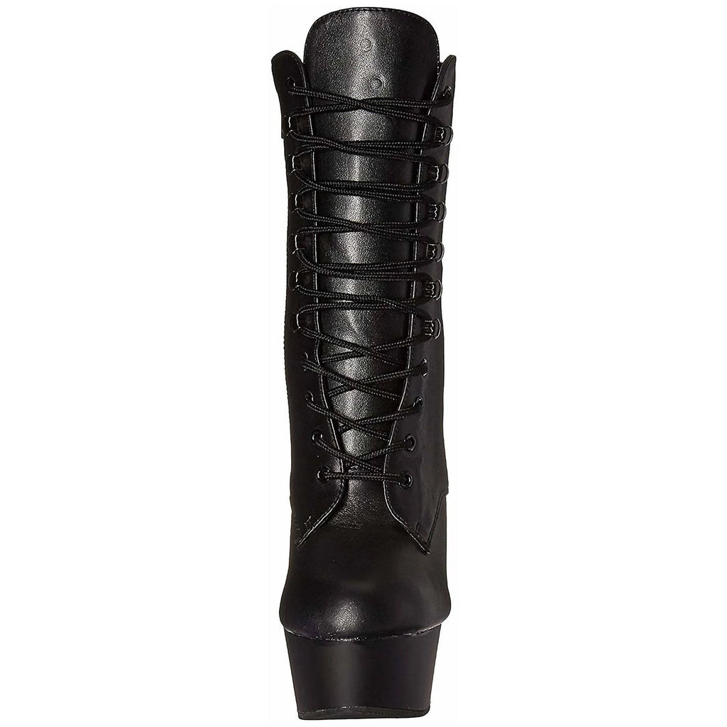 Black Leather 10 Platform Shoes F461359