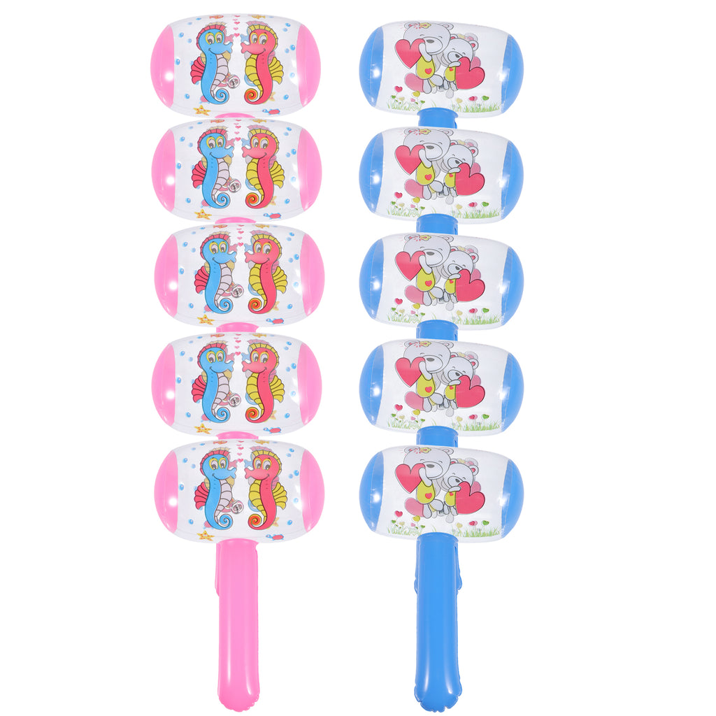 60 Pcs Inflatable Hammer Kids Toy with Bell Handle W55128